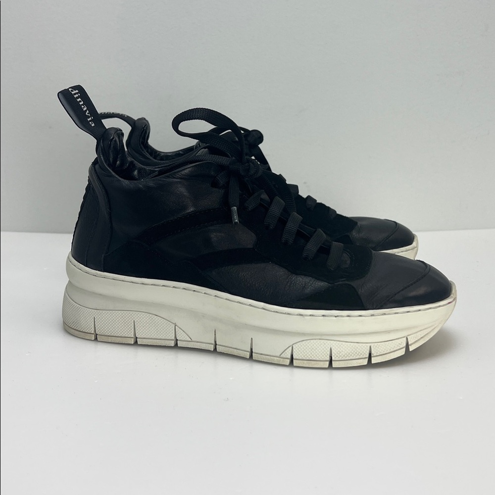 Nude Of Scandinavia Hedvig Softy Nero Black Leather Sneakers Shoes Scandi EU 38